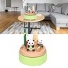 Panda Shaped Music Box Desktop Wooden HandiCraft Ornament for Valentine's