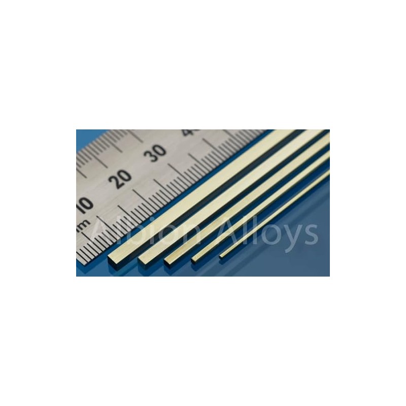 Albion Alloys SQUARE BRASS ROD 1MM X 1MM