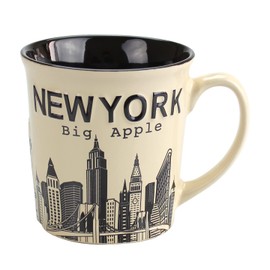 Torkia - New York Big Apple City Skyline Jumbo Ceramic Mugs - 12oz (Off-White)