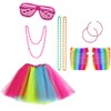 RichMoho Girls 80s Fancy Costume Ladies Women Girls 80S Party