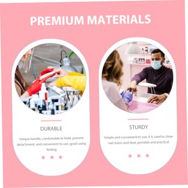 TOVINANNA 2Pcs Nail Dust Brush Lightweight Makeup Brushes for Loose Powder Nail Dust Cleaning Durable Material for Home Travel Use