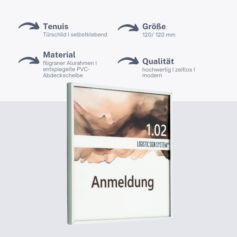 Logistic Sign System Tenuis Door Sign for Office (120/120 mm)