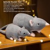 Plush Mouse Toy Funny High Simulation Gray Stuffed Mouse Animal