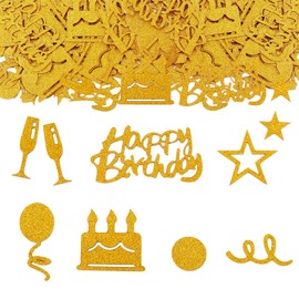 GoldRock Pack of 100 Original Happy Birthday Decoration Confetti Large, Double-Sided Glitter Table Decoration Birthday, Birthday Decoration Table for Men Women Children, Streamers Confetti Decoration