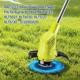 Strimmer Replacement Spool for Ryobi RAC123 5132002671, Spool and Line Compatible with Ryobi RLT4027, RLT4125, RLT5027, RLT6030, RLT5127, RLT6130 (3 Spools + 1 Cover)