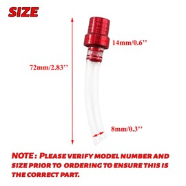 JOYYANGFANG JOYYANGFANG 2PCS Red Motorcycle ATV Gas Cap Vent Tube Hose Breather Cap with Dirt Pit Bike