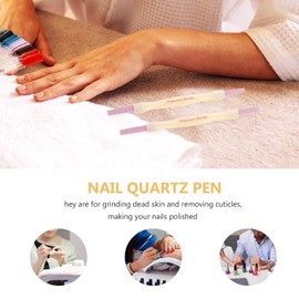 Healeved 3PCS Stone Nail File Pen Manicure Nail Polish Tools Fingernail Cuticle Remover Nail Polish Stone Nail Art Pen Nail Cuticle Pusher Nail Art Tool Pedicure Tools Cuticle Buffer