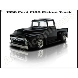 1956 Ford F100 Hot Rod Pickup Truck New Metal Sign: Large Size