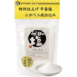 Natural Salt Kotobiki Salt [Specially Finished] Two-stage bittern brewing, domestically produced, additive-free, flat kettle, 100% sea salt, coarse salt, rich in minerals, natural salt (stand pack with zipper) Salt (150g)