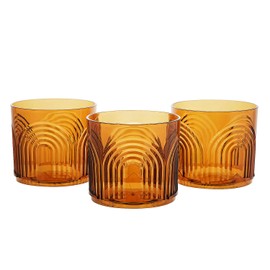 Fun Express 16 oz. Modern Rainbow Amber Reusable Plastic Cups – 12 Count