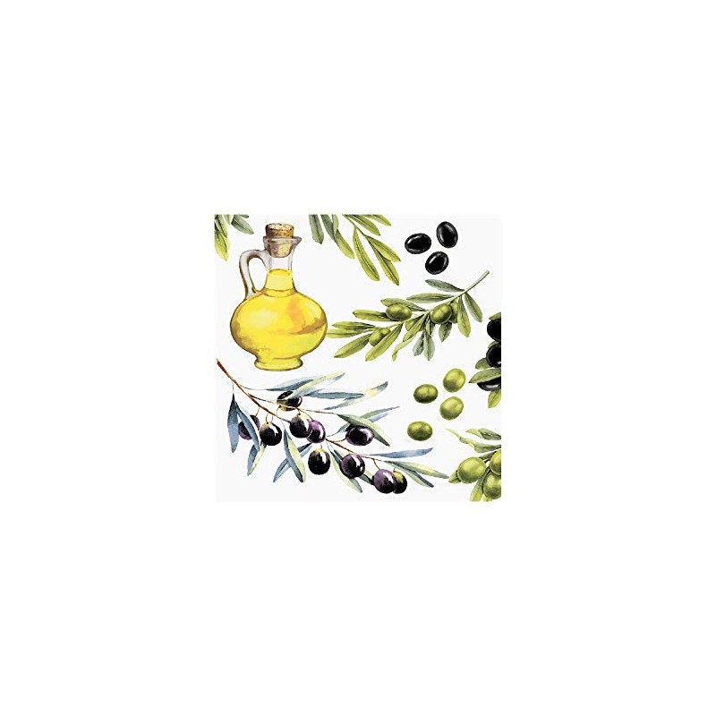 20 Lunch Napkins Olive Oil Branch 33 cm