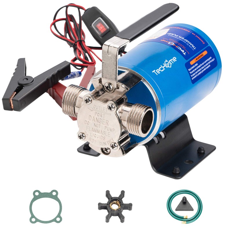 12V Portable Electric Utility Water Transfer Pump, with ON/OFF Switch