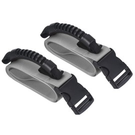 PATIKIL Carrying Strap with Handle, 2 Pack Adjustable Nylon Belt for Moving Lifting Boxes Grocery Luggage, Gray