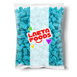 Sour Gummy Bears Candy (1 Pound Bag) Blue Raspberry Flavor, Sugar-Coated Teddies