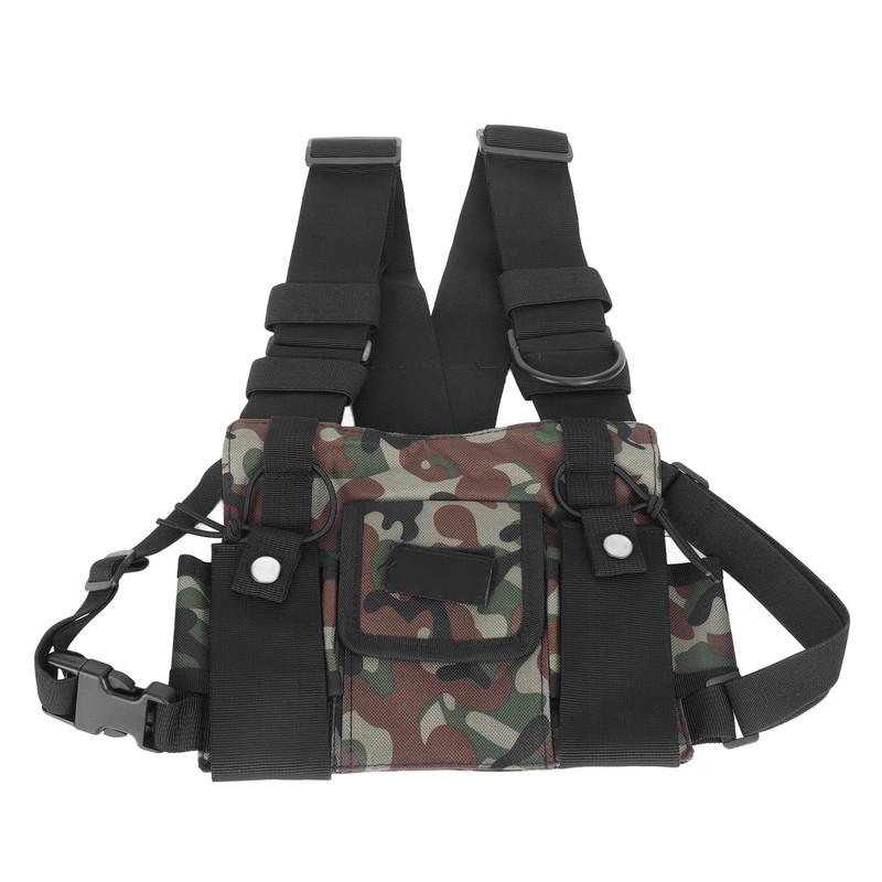 Radio Chest Harness 2 Pockets Oxford Cloth Adjustable Vest Rig