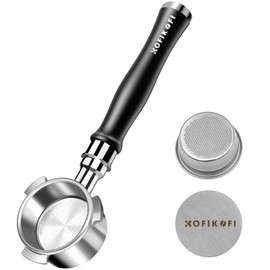 51mm Bottomless Portafilter 3 Ears Compatible with Delonghi Dedica EC680/EC685/EC885 and SMEG, EUPA Espresso Machines, Espresso Naked Bottomless Portafilter with Puck Screen and 18g Filter Basket