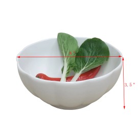 FixtureDisplays White Serving Bowl 8" Buffet Kitchen Soup Candy Salad IceCream Side Dish Pumpkin