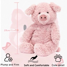 QYEHF Pig Plush Toy, Soft Toy Doll Cushion, 28 cm for Cuddling Boys Girls Children Birthday Gift Christmas Birthday Gift