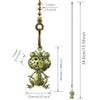 OMYZERO 2Pcs Ceiling Fan Pull Chain Set, 12Inch Metal Frog