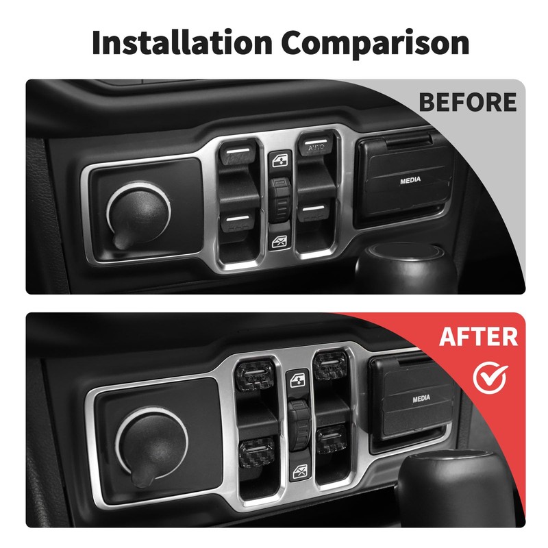 JWWY Window Switch Button Power Window Control Knob Window Control