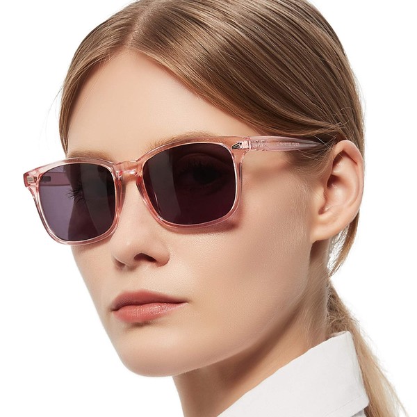 MARE AZZURO Trendy Large Square Polarized Sunglasses Women Cute Pink Driving Sun Glasses UV Protection