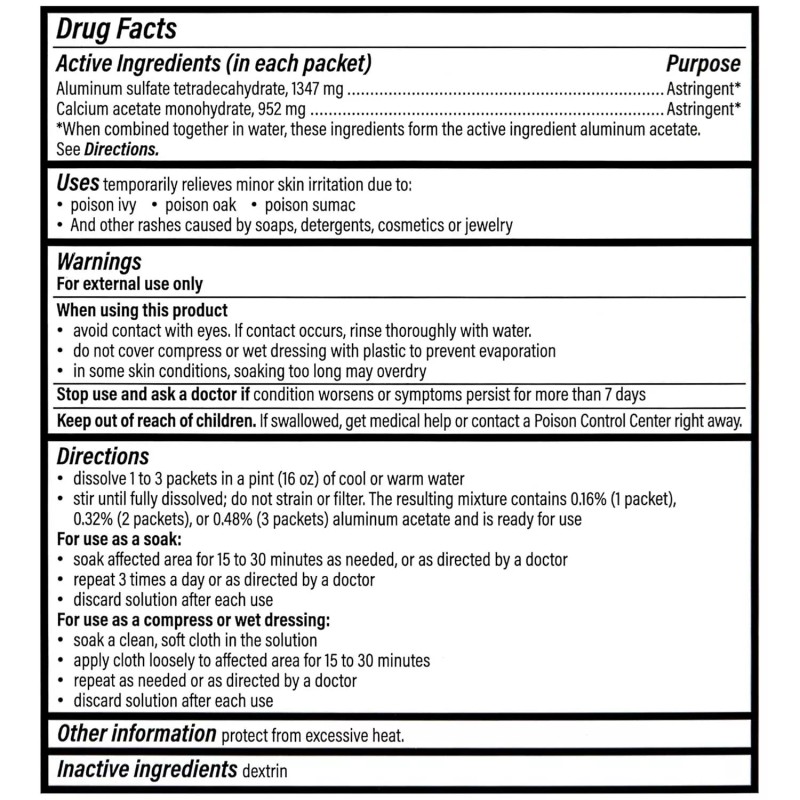 Domeboro Astringent Solution Packets, 12-Count (Pack of 3)