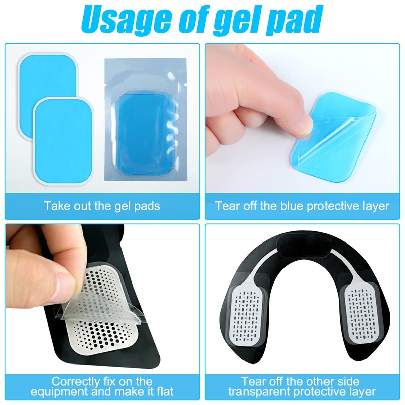 Hungdao 100 Pcs 50 Packs Gel Pads for ABS Stimulator