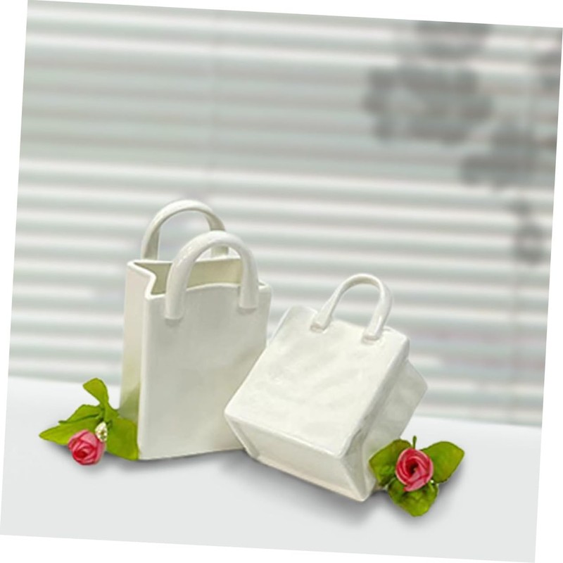 Levemolo Capacity Vase with Handles Versatile Organizer for Flowers Pens