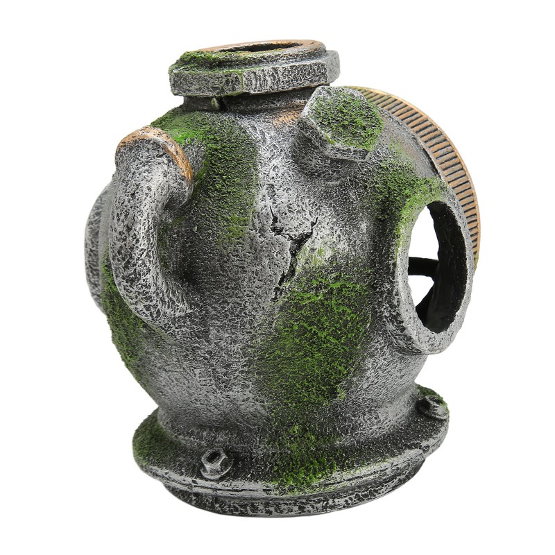 Aquarium Helmet Ornament Simulation Toxic Free Hideout House Resin Fish