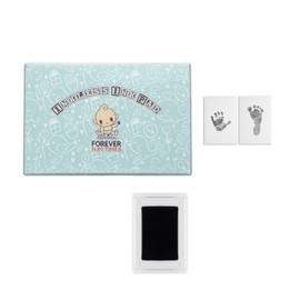 No-Touch Inkless Baby Hand and Footprint Kit | Painless Perfect Prints Without a Drop of Ink on Your Child | Quick and Easy Two-Step Inkless Print Kit | Baby Safe Ink Pad (Black, 1 Pad)