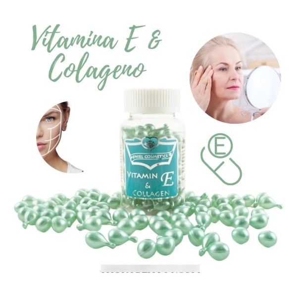 Vitamina E Y Colágeno Cápsulas Faciales Para Rostro Peniel Tipo