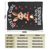 Cute Rabbit Blanket Just A Girl Loves Bunnies Throw Blankets