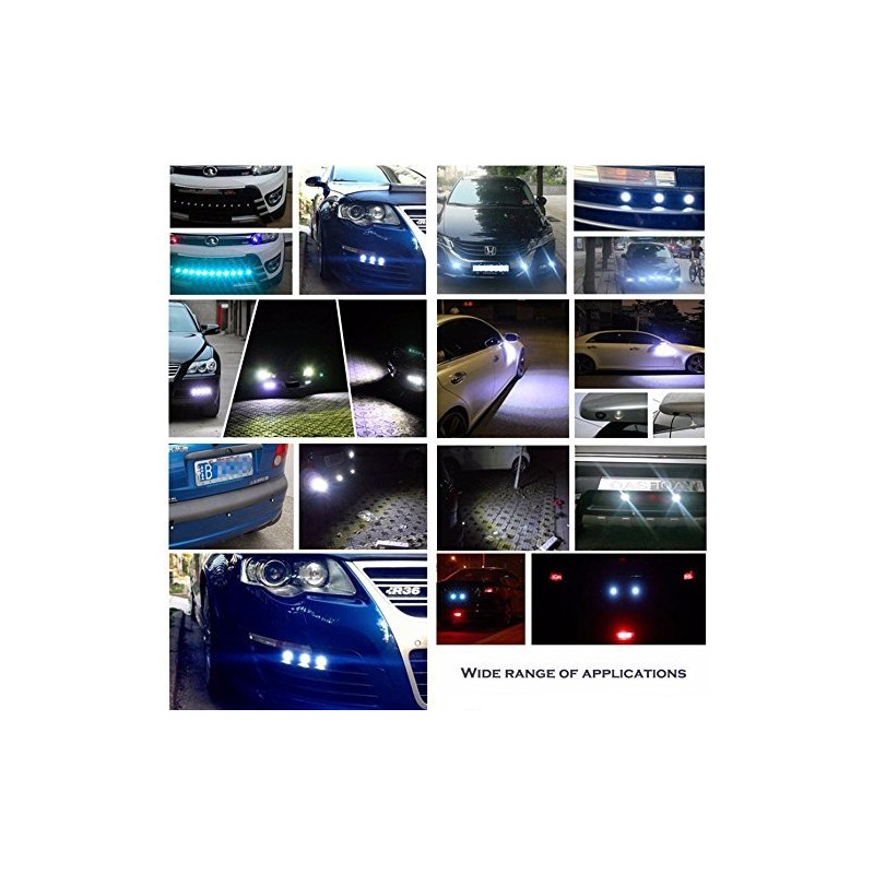 LEADTOPS Eagle Eye LED Lights, 10-pack DIY 12V Ultra thin