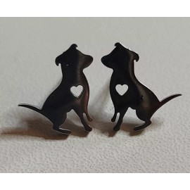 Unbranded Stainless Steel Sitting Lovely Dog Stud Earrings  for Women Kids (case 1-9)