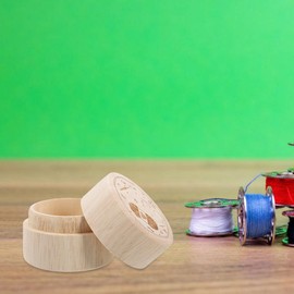 Operitacx Tiny Wooden Box Storage Organizer Travel Case for Women Stitch Markers for Jewelry