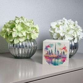 Dubai Wooden Money Box Dubai Money Box Made of Wood Orient Skyline Architecture City of Landmark - Ideal for Lovers of Skyscrapers Middle East