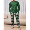 Runcati Mens 2 Piece Pajama Set Plaid Sleepwear PJ Relaxed