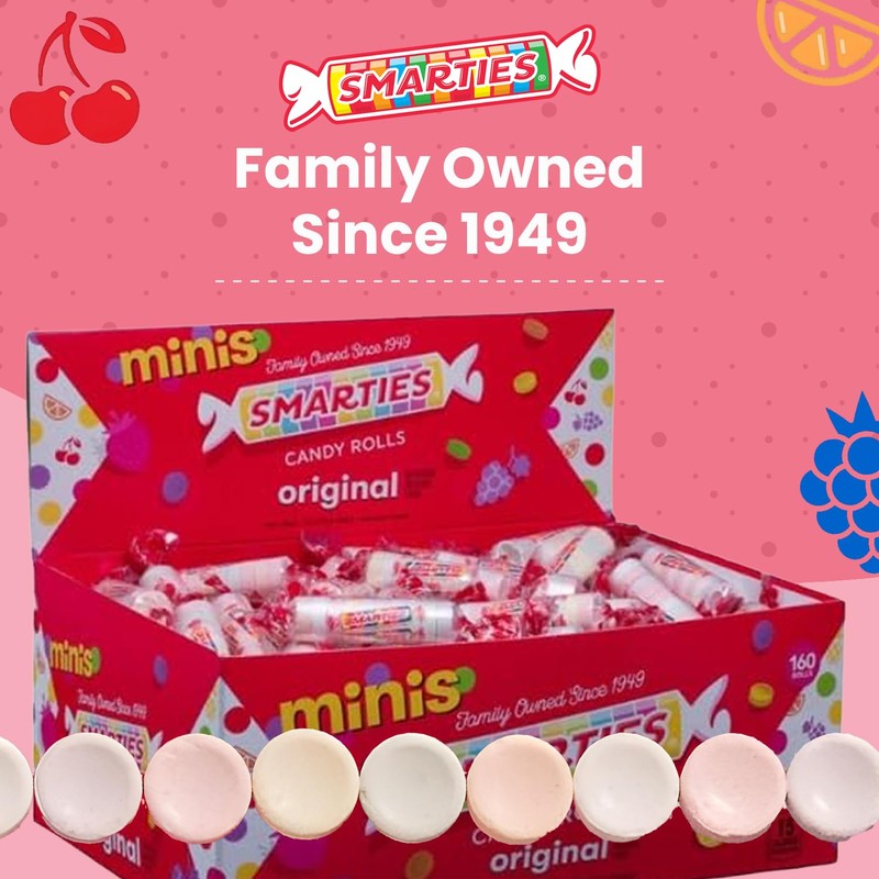 Smarties Candy Mini Rolls - Gluten & Vegan Free -