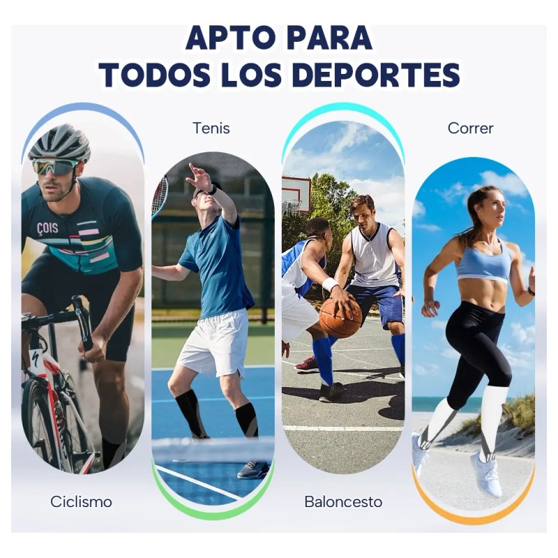 6medias Calcetas Compresión U Alivia Varices Y Circulación