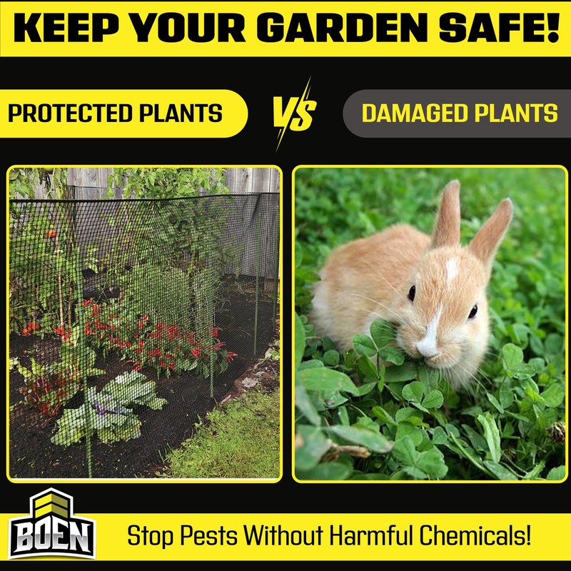 BOEN Plastic Mesh Hardware Netting, Tree Guard Barrier from Rabbits,