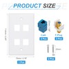 MECCANIXITY Cat 6 Ethernet Wall Plate, 4 Port 2 Blue