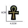 XUNHUI Gold Ankh Patch for Clothing Iron On Symbol Embroidered