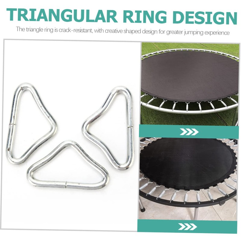 Totority 30Pcs Metal Triangle Buckles for Trampoline Replacement Portable Trampoline