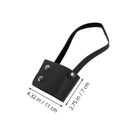 COLLBATH 2pcs Coffee Cup Holder: Water Bottle Sleeve Reusable Fake Leather Sleeve with Shoulder Strap Portable Carrier Black