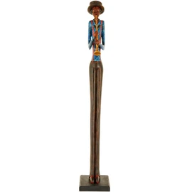 LIH Tall Standing Jazz Band Trumpeter Blue Shirt Figurine Ornament 60cm