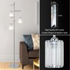 Stepeak Modern Crystal Floor Lamp for Living Room, 3 Lights