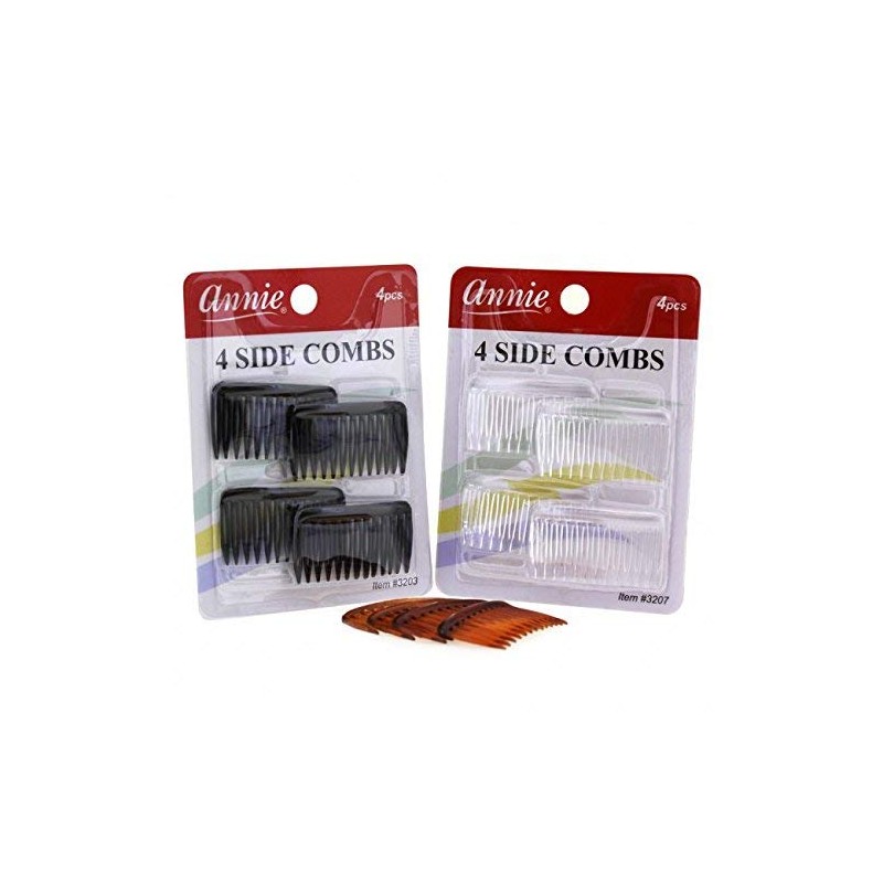 4 Basic Side Comb Clear Hold Hair Woman Girl Hair