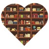 CafePress Book Lover Heart Shape Reading Club Bumper Sticker 10"x3"