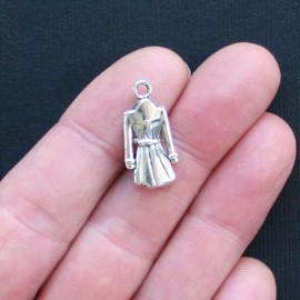 Unbranded BULK 30 Coat Charms Antique Silver Tone 2 Sided Trench Coat - SC1446