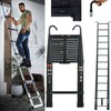 ZanGe 5M/16.4Ft Aluminum Extension Foldable Telescopic Portable Folding Lightweight Loft